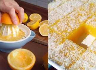 Μαμαδίστικη συνταγή για το πιο εύκολο γλυκό ψυγείου με κρέμα πορτοκαλιού και καρύδα, έτοιμο σε 5 λεπτά