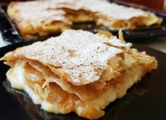 Αξίζει να την φτιάξεις: Εύκολη και ζουμερή μηλόπιτα με κρέμα, έτοιμη σε 40 λεπτά