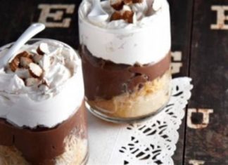 Εκμέκ κανταΐφι με κρέμα σοκολάτας στο… ποτήρι