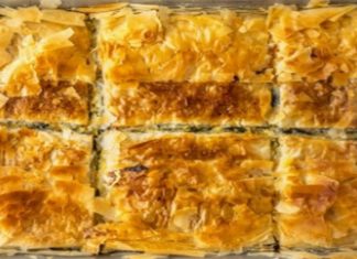 Συνταγή για τυρόπιτα με κασέρι, φέτα, γραβιέρα