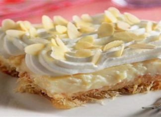 Ελαφρύ γλυκό ψυγείου με κανταΐφι και κρέμα – Εύκολη και λαχταριστή συνταγή