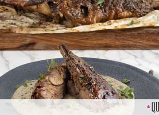 Πικάντικο αρνίσιο μπούτι με πουρέ λευκής μελιτζάνας από τον Άκη