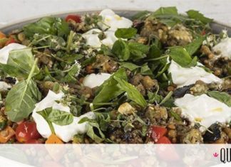 Θες διαφορετικό για σήμερα; Σαλάτα με φακές, μελιτζάνα και γιαούρτι