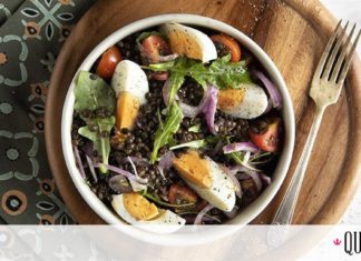 Σαλάτα με φακές και αβγά για βραδινό από τον Άκη