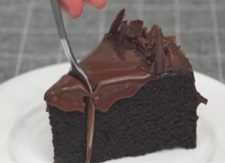 Κέικ σοκολάτας με 3 υλικά και χωρίς ψήσιμο (Video)
