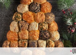 Χριστουγεννιάτικα ψωμάκια γεμιστά με τυρί