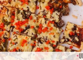 Σπιτική πίτσα με μοσχάρι και BBQ sauce