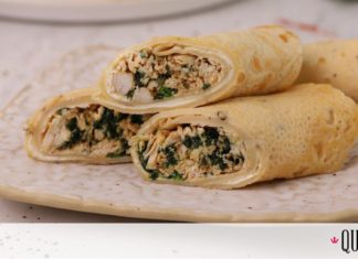 Κρέπες με κοτόπουλο και σπανάκι