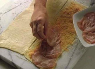 Παίρνει ένα φύλλο ζύμης το πασπαλίζει με τυρί και το σκεπάζει με ζαμπόν – Το αποτέλεσμα; Θα σας ξετρελάνει!