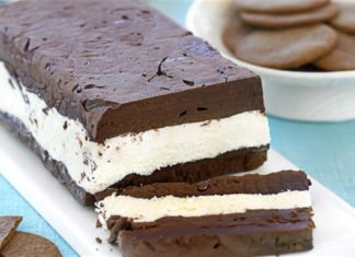 Γρήγορο γλυκό ψυγείου με λευκή και μαύρη σοκολάτα