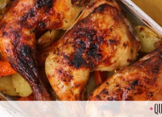 Ψητά μπούτια κοτόπουλου με πατάτες baby και καρότα