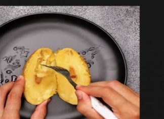 Κάνει τρύπα σε μια πατάτα και την βάζει στον φούρνο μικροκυμάτων – Όταν την βγάζει προσθέτει κάτι τρομερό