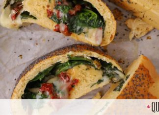 Ψωμί με σπανάκι και τυριά