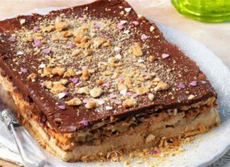 Το πιο λαχταριστό μπισκοτογλυκό ψυγείου με βούτυρο και σοκολάτα