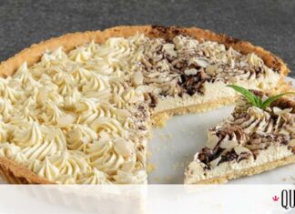 Τάρτα αμυγδάλου με κρέμα λευκής σοκολάτας