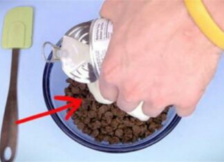 Ανακατεύει ζαχαρούχο γάλα με κομμάτια σοκολάτας και το βάζει στον φούρνο μικροκυμάτων – Θα ξετρελαθείτε!