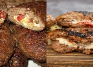 Για αυτούς που δεν είναι του αρνιού: Λαχταριστά «μπαμπάτσικα» μπιφτέκια στον φούρνο με γέμιση super εκπληξη