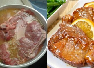 Ζουμερές χοιρινές μπριζόλες μαριναρισμένες με μουστάρδα, πορτοκάλι και μέλι