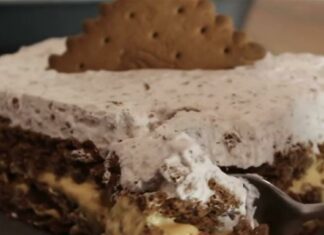 Γρήγορο γλυκό ψυγείου με καραμελωμένο ζαχαρούχο γάλα και 4 υλικά