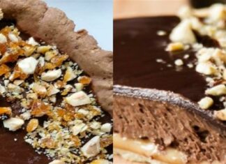 «Σοκόλαση» γλυκό ψυγείου: Μπισκοτόπιτα με πραλίνα φουντουκιού – Έτοιμη σε χρόνο ντε τε