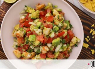 Σαλάτα pico de gallo με γαρίδες και αβοκάντο