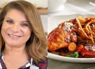 Κοτόπουλο κοκκινιστό με μακαρόνια: Το κόλπο της Αργυρώς Μπαρμπαρίγου για να σας βγει ζουμερό και τρυφερό
