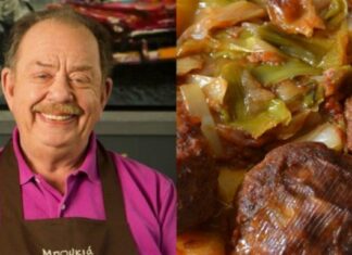 «Μπουκιά και συχώριο» από τον Ηλία Μαμαλάκη: Αφράτα μπιφτέκια σερβιρισμένα με πράσα