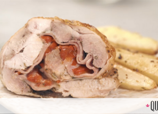 Η εύκολη συνταγή για γεμιστό ρολό κοτόπουλο με πατάτες φούρνου