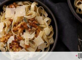 Ταλιατέλες με καρύδια και λεμόνι, από τον Γιώργο Τσούλη