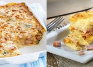 Λαχταριστό σουφλέ ζυμαρικών με κοτόπουλο