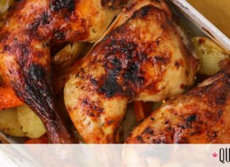 Ψητά μπούτια κοτόπουλου με πατάτες baby και καρότα