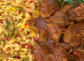 Κριθαράκι με πιπεριές και κοκκινιστό χοιρινό! (Video)