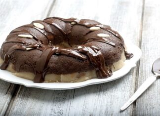 Χαλβάς χωρίς ζάχαρη με σοκολάτα και καβουρδισμένο αμύγδαλο