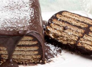 Σοκολατένιο κέικ μωσαϊκό που θυμίζει σε κορμό – Πανεύκολη συνταγή για αρχάριους στην κουζίνα
