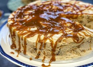 Γιαουρτογλυκό ψυγείου με μπισκότα και καραμελωμένο ζαχαρούχο γάλα – Έτοιμο σε 5΄