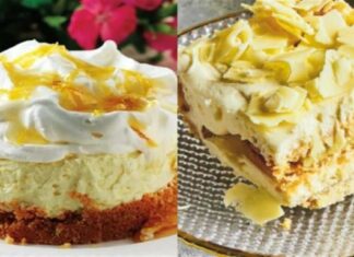 Λεμονάτη απόλαυση: Γλυκό ψυγείου με κρέμα λεμονιού και τραγανή μπισκοτένια βάση