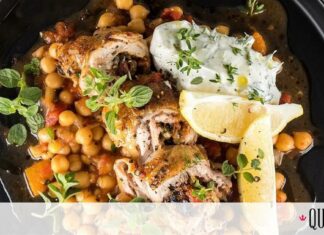 Άκης Πετρετζίκης: Γεμιστά μπούτια κοτόπουλου στον φούρνο με ρεβίθια