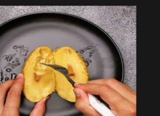 Κάνει τρύπα σε μια πατάτα και την βάζει στον φούρνο μικροκυμάτων – Όταν την βγάζει προσθέτει κάτι τρομερό