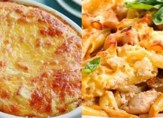 Εύκολο και γευστικό: Τυρένιο σουφλέ ζυμαρικών με λουκάνιο, μανιτάρια και πράσο