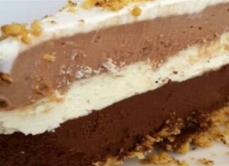 Δροσερό γλυκό ψυγείου τριπλής σοκολάτας