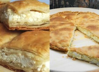 «Μερακλίδικη» τυρόπιτα με χωριάτικο φύλλο και γέμιση από 3 τυριά (video)