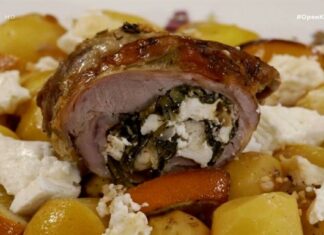 Γεμιστό αρνάκι με πατατούλες baby: Ένα εντυπωσιακό πιάτο από την Ντίνα Νικολάου