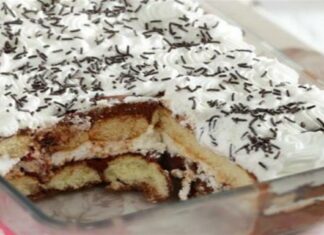 Πανεύκολο γλυκό ψυγείου με σαβαγιάρ και μερέντα