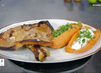 Εύκολη συνταγή για μπριζόλες μπάρμπεκιου με γλυκοπατάτες από τον Βαγγέλη Δρίσκα