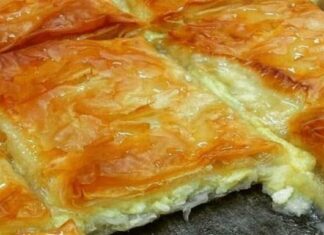 Τραγανή και εύκολη αλμυρή μπουγάτσα με θεϊκή γέμιση