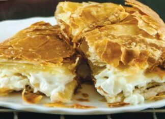 Κρεμώδης τυρόπιτα με φέτα και κεφαλογραβιέρα για να ξεκινήσει νόστιμα η εβδομάδα