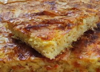 Σπιτική τυρόπιτα “κουρελόπιτα” με γιαούρτι και μυζήθρα έτοιμη σε 10′