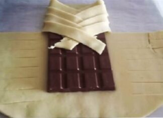 Πήρε μια ολόκληρη σοκολάτα και την τύλιξε με ζύμη!