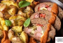 Άκης Πετρετζίκης: Γεμιστό ρολό κιμά με πατάτες