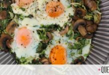 Τηγανητά αυγά με μανιτάρια και μαρούλι